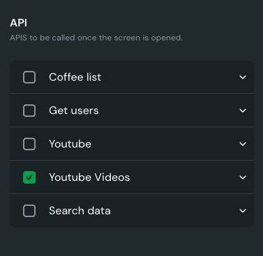 Api list